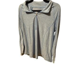 Old Navy blue fleece Half Zip Sweater Long Sleeve Pullover Women's Size 2XL EUC